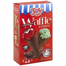 JOY WAFFLE CONES CHOCOLATE 12s