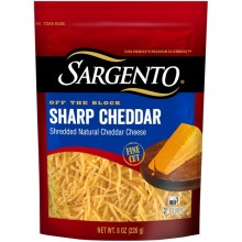 SARGENTO CHEDDAR SHARP SHRED 8oz