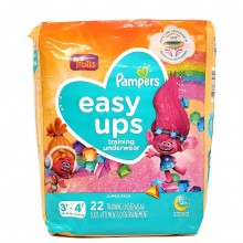PAMPERS EASY UPS GIRLS 3T-4T 22s