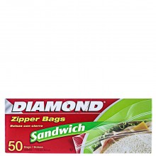 DIAMOND SANDWICH ZIPPER BAGS 50s