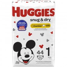 HUGGIES SNUG & DRY DIAPERS #1 44s
