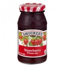SMUCKERS PRESERVES STRAWBERRY 340g