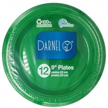 DARNEL PLATES GREEN 12x9in