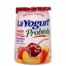 LA YOGURT LOW FAT STRAW FRUIT CUP 6oz