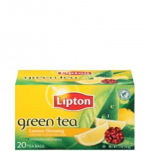 LIPTON TEA GREEN LEMON GINSENG 20s
