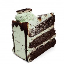 CAKE ROUND CHOCOLATE PEPPERMINT SLICE 1c