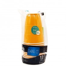 DARNEL PLASTIC CUPS YELLOW 12x12oz