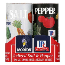 MORTON SALT & PEPPER SHAKERS 113g