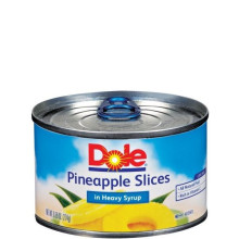 DOLE PINEAPPLE SLICES IN SYRUP 8.25oz