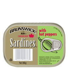 BRUNSWICK SARDINE HOT PEPPERS (SLV) 106g
