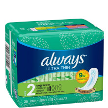 ALWAYS ULTRA THIN PADS LONG SUPER 20s
