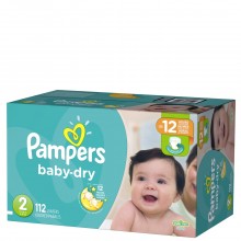 PAMPERS BABY DRY SUPER #2 112s