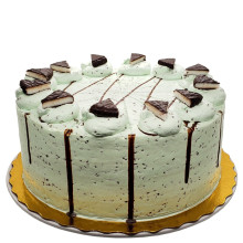 CAKE ROUND CHOCOLATE PEPPERMINT 10in