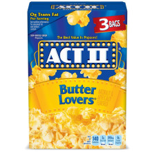 ACT II POPCORN BUTTER LOVERS 3x2.75oz