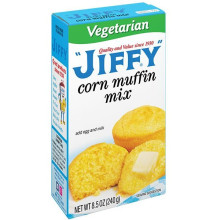 JIFFY VEGETARIAN CORN MUFFIN MIX 8.5oz