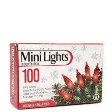 EVERSTAR IN/OUT LIGHTS RED MINI 100ct