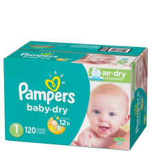 PAMPERS BABY DRY SUPER #1 120s
