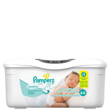 PAMPERS WIPES SENSITIVE TUB 64s