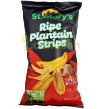 ST MARYS PLANTAIN STRIPS SWT SPICY 140g