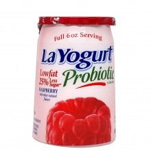 LA YOGURT LOW FAT RASPBERRY 6oz