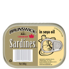 BRUNSWICK SARDINE SOYA OIL (GOLD) 106g