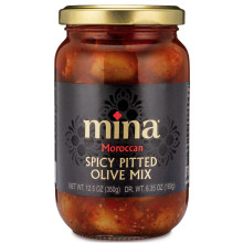 MINA OLIVES MIX SPICY PITTED 12.5oz