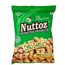 NUTTOZ ROASTED PEANUTS CHILI GARLIC 140g