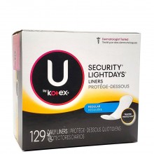 KOTEX U SECURITY LIGHTDAYS P/LINERS 129s