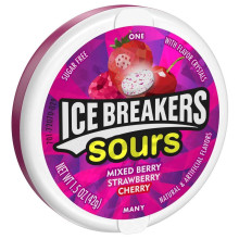 ICE BREAKERS SOURS STRAW/RASP 1.5oz