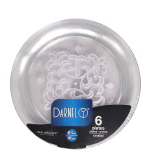 DARNEL PLATES CRYSTAL CLEAR 6x6.25in