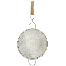 STRAINER STAINLESS AND WOOD 1 1ct