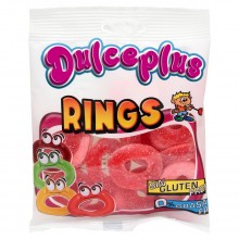 DULCEPLUS SOUR STRAWBERRY RINGS 100g
