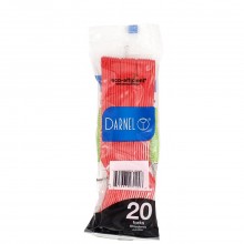 DARNEL PLASTIC FORKS RED 20s