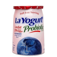 LA YOGURT LOW FAT BLUEBERRY 6oz