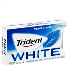 TRIDENT GUM WHITE PEPPERMINT 16s