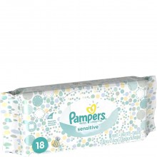 PAMPERS WIPES SENSITIVE 18s