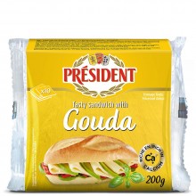 PRESIDENT GOUDA SLICES 200g
