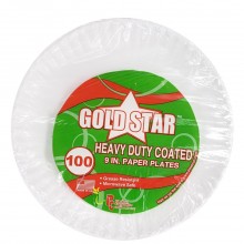GOLD STAR H/D COATED PLATE 9in 100s