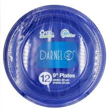DARNEL PLATES BLUE 12x9in