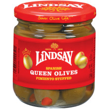 LINDSAY WHOLE OLIVE QUEEN PITTED 7oz