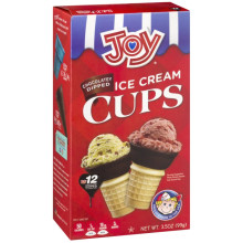JOY ICE CREAM CUPS CHOCOLATEY DIPPED 12s