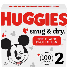 HUGGIES SNUG & DRY DIAPERS #2 100s
