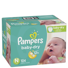 PAMPERS BABY DRY NEW BORN 104s