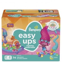 PAMPERS EASY UPS GIRLS 2T-3T 74s