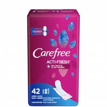 CAREFREE ACTIFRESH LINERS LONG UNSNT 42s