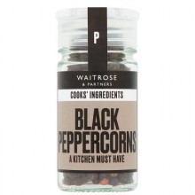 WAITROSE BLACK PEPPERCORNS 42g