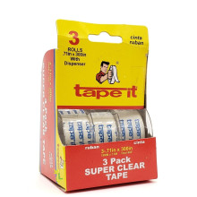 TAPE IT SUPER CLEAR TAPE 3pk