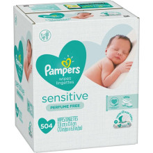 PAMPERS WIPES SENSITIVE 504s