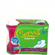 CURVES COTTON ULTRA THIN WINGS 10+2