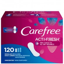 CAREFREE ACTIFRESH LINERS REG UNSNT 120s